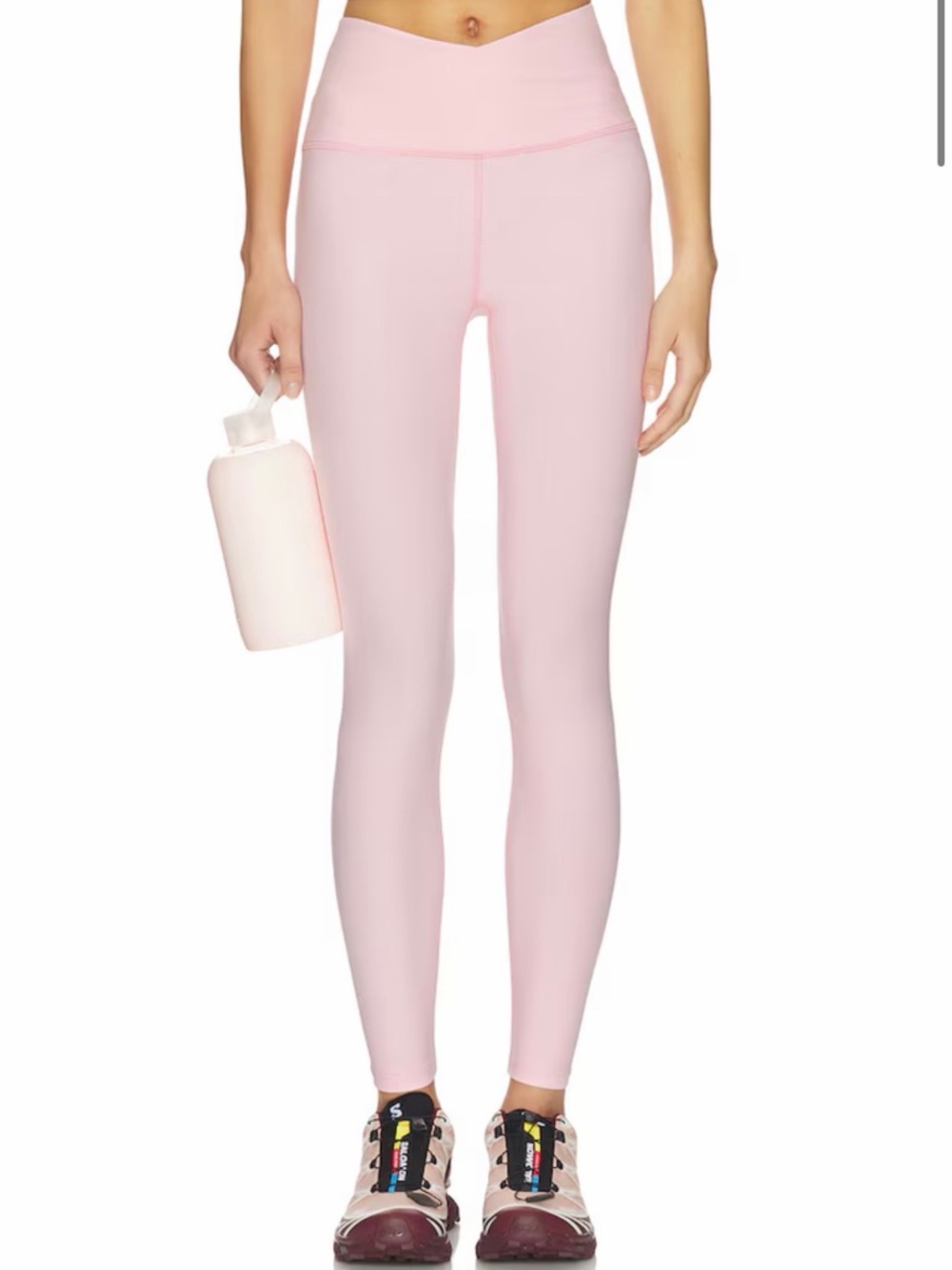 NWT Beyond Yoga Frosty Pink Set: Leggings & Intensity Racerback Cropped Tank Top - Picture 6 of 12